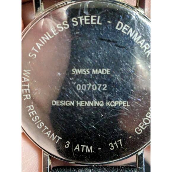 Mens  38mm Georg Jensen 317 St. Steel Quartz Chronograph Watch by Henning Koppel - Picture 7 of 15